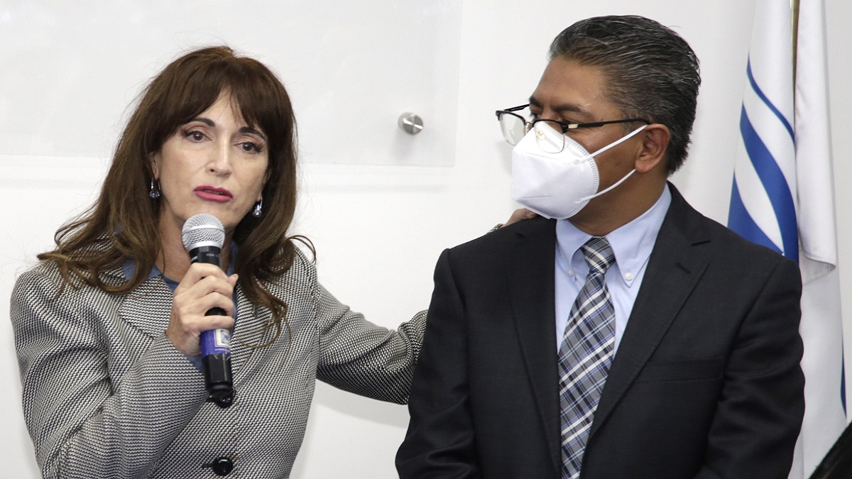 La dirigente del PAN en Puebla, Augusta Díaz de Rivera.