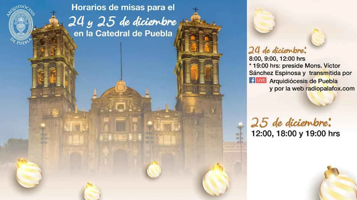 Horarios para misas del 24 y 25 de diciembre