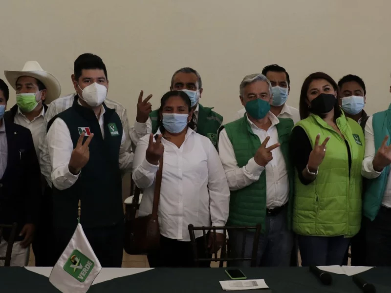 Miembros del Partido Verde en Puebla.