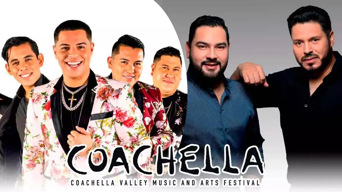 Grupo Firme y Banda MS en el Coachella 2022.