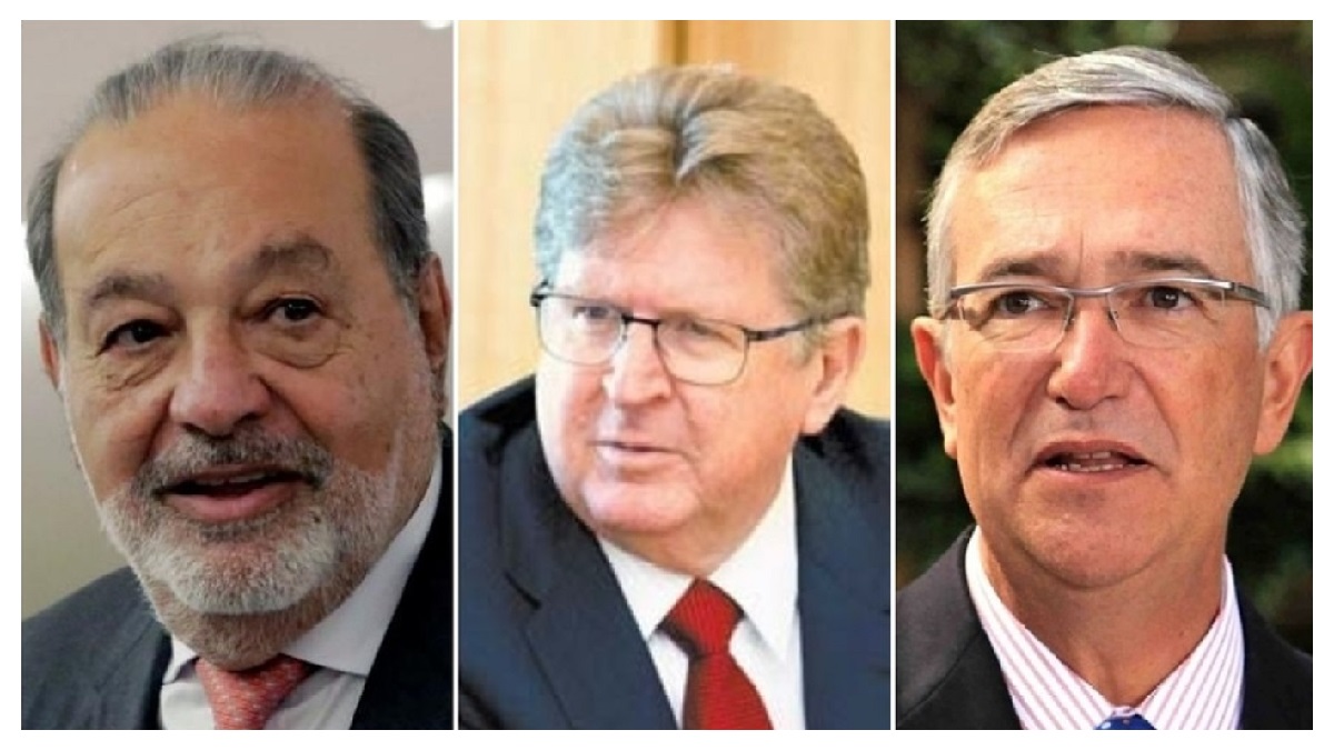 Carlos Slim, Germán Larrea y Ricardo Salinas.