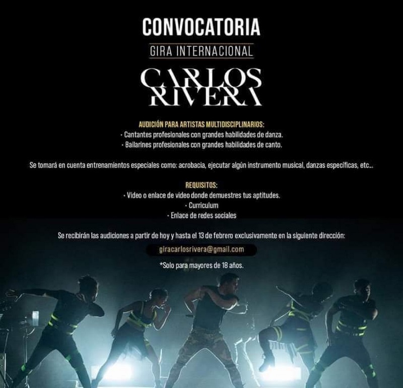 Convocatoria de Carlos Rivera.