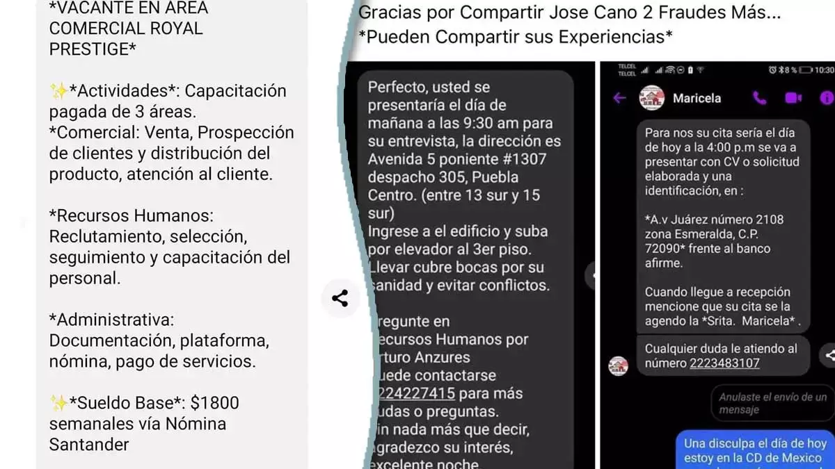 Denuncias de trabajos fraudulentos