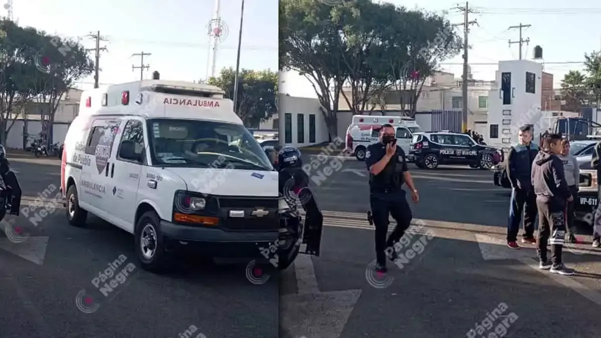 Policía resulta herida de bala.