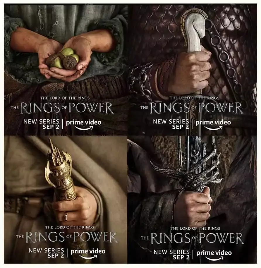 Posters de la serie "Los Anillos del Poder".