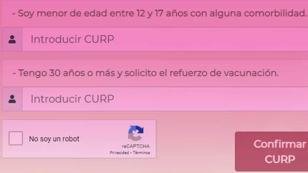 Registro para la dosis de refuerzo anticovid.