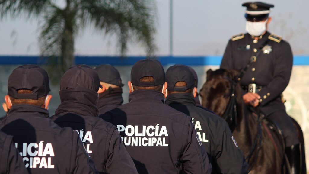 Policías municipales de Puebla.