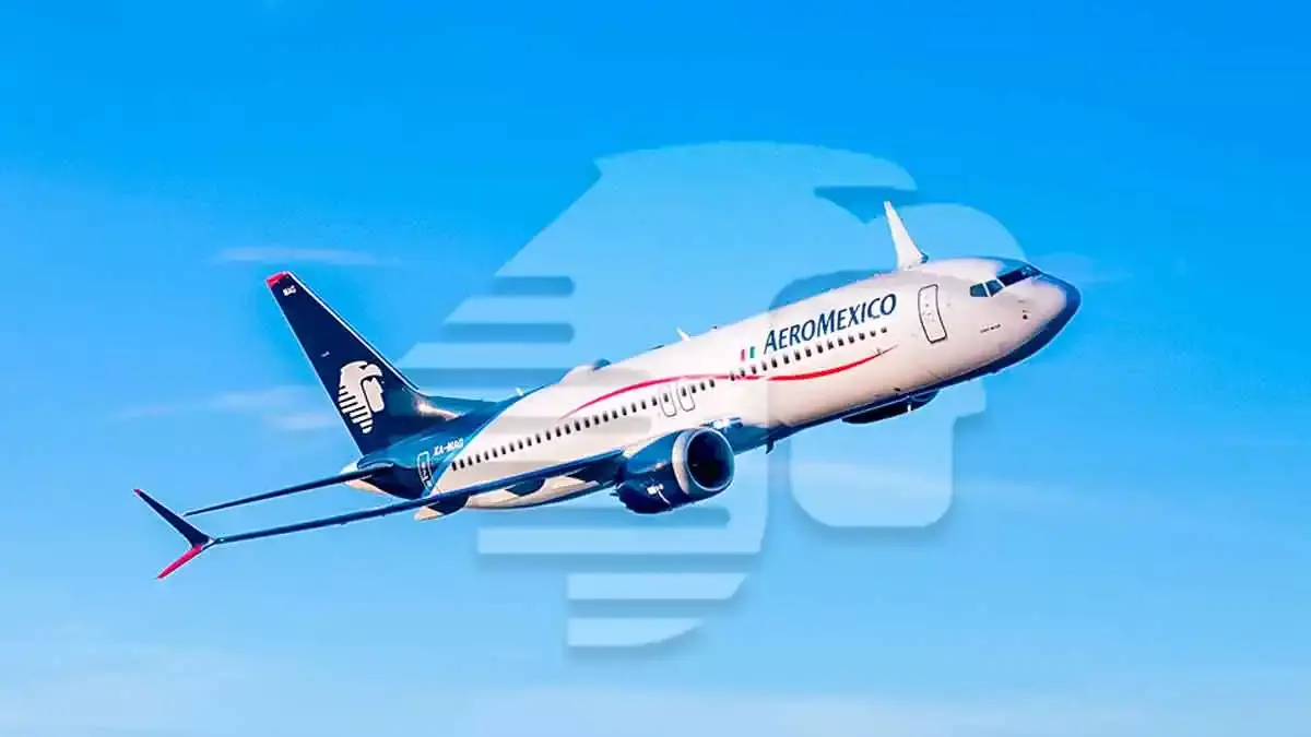 Aeroméxico, línea aérea de México.