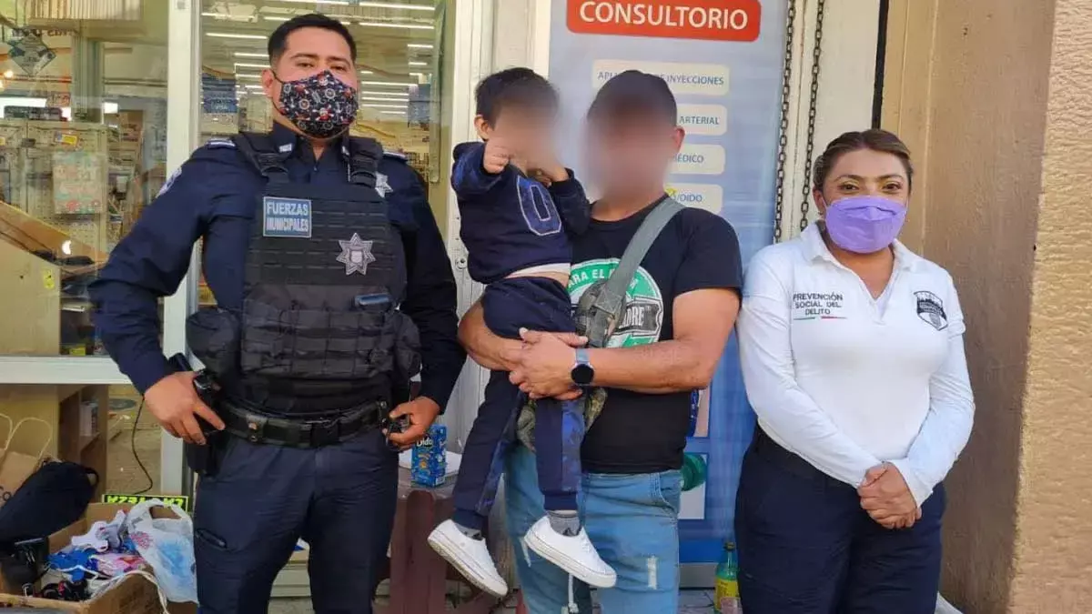Localizan a niño extraviado.