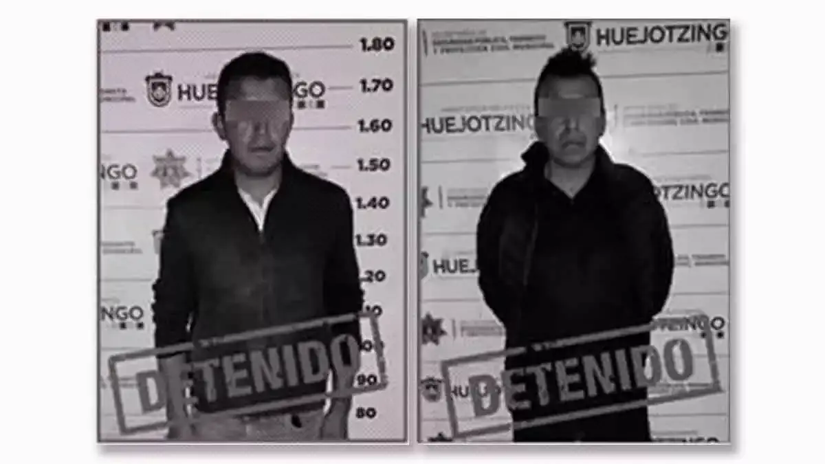 Dos sujetos fueron detenidos en Huejotzingo.