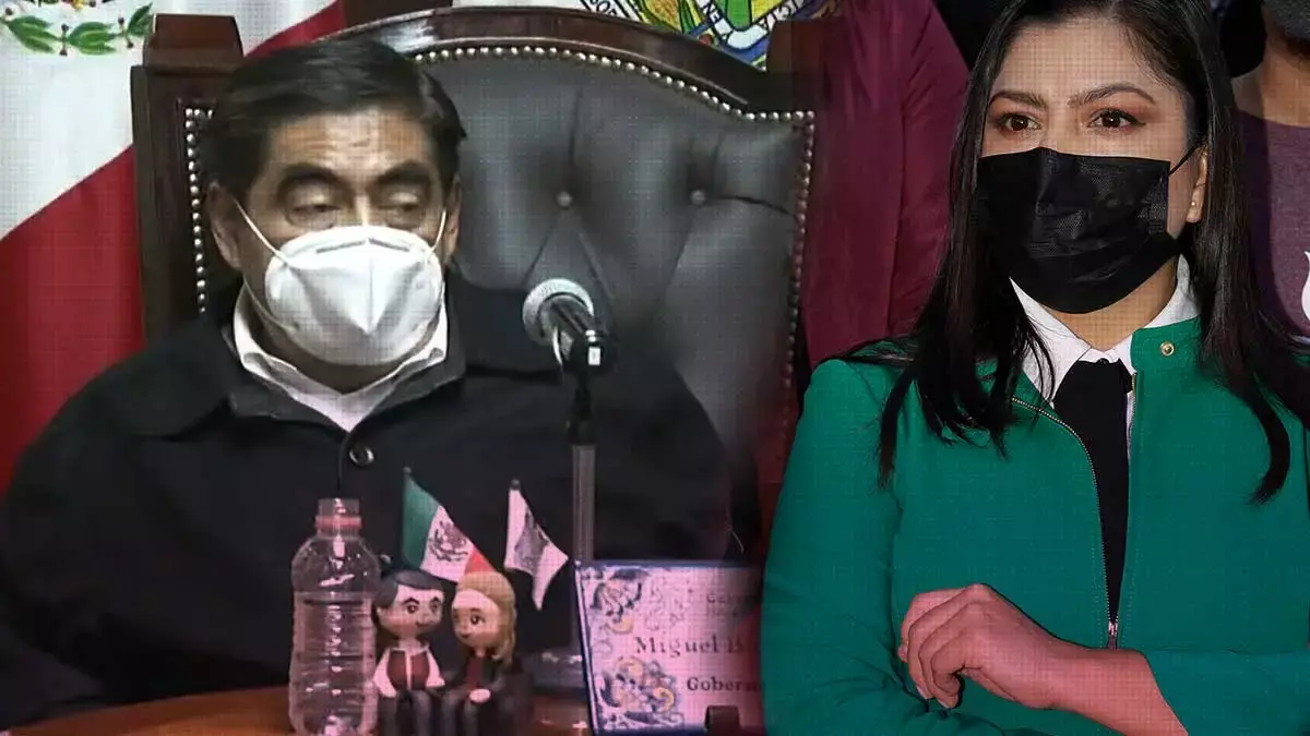 Miguel Barbosa y Claudia Rivera.