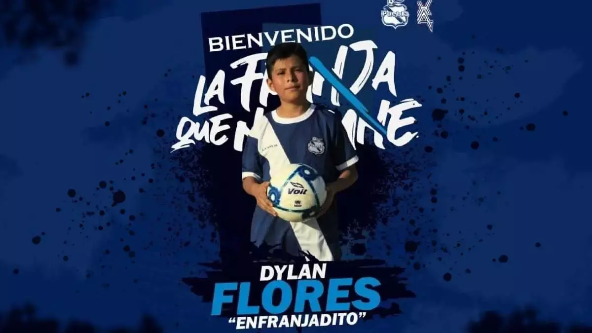 Dylan Flores, enfranjadito del Puebla.