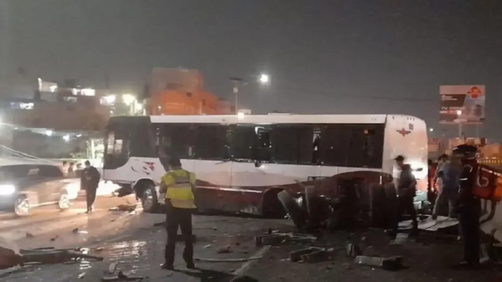 Accidente en la autopista México-Pachuca.