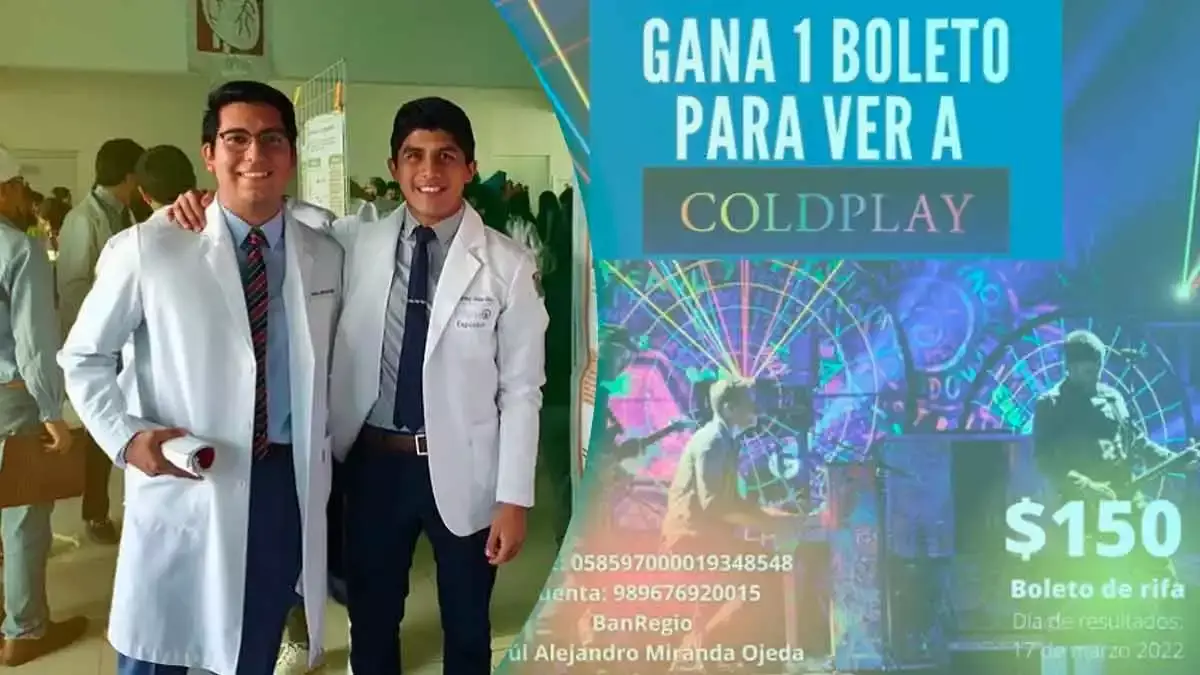Estudiante de Medicina rifa boletos de Coldplay