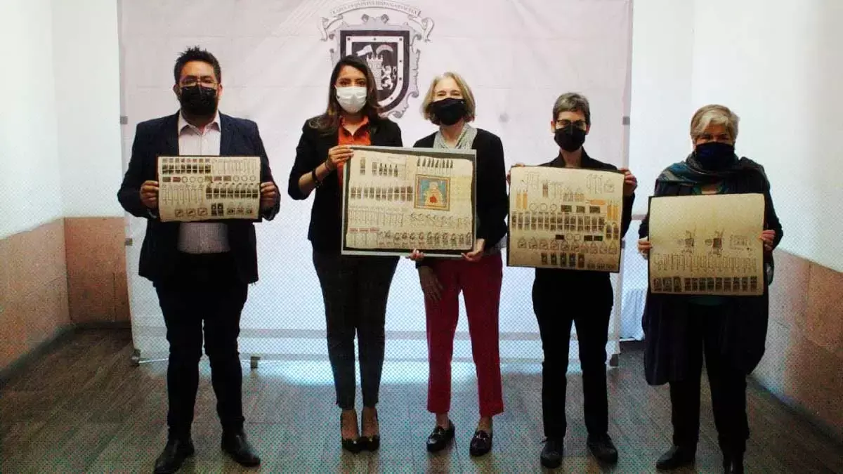 Entrega del códice de Huejotzingo
