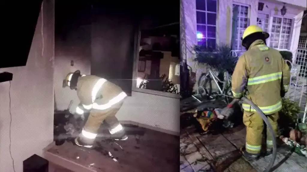 Se incendia casa en San Pedo Cholula.