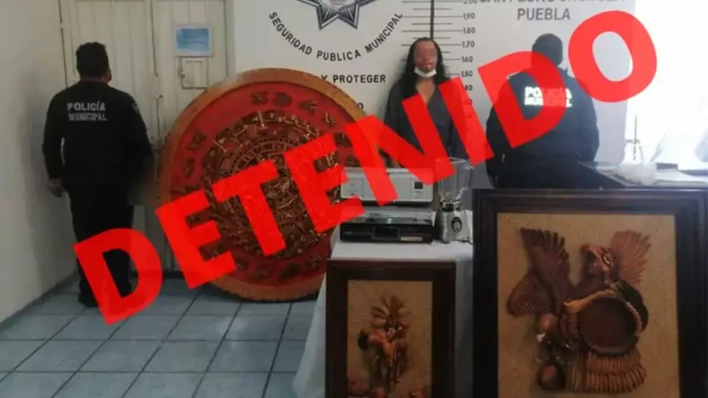 Detenido en San Pedro Cholula por presunto robo a casa habitación.