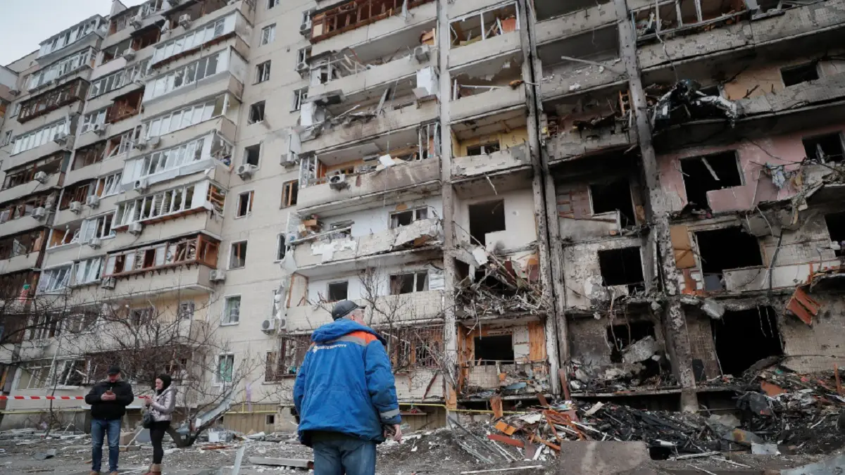 Kiev, Ucrania, atacada por Rusia.