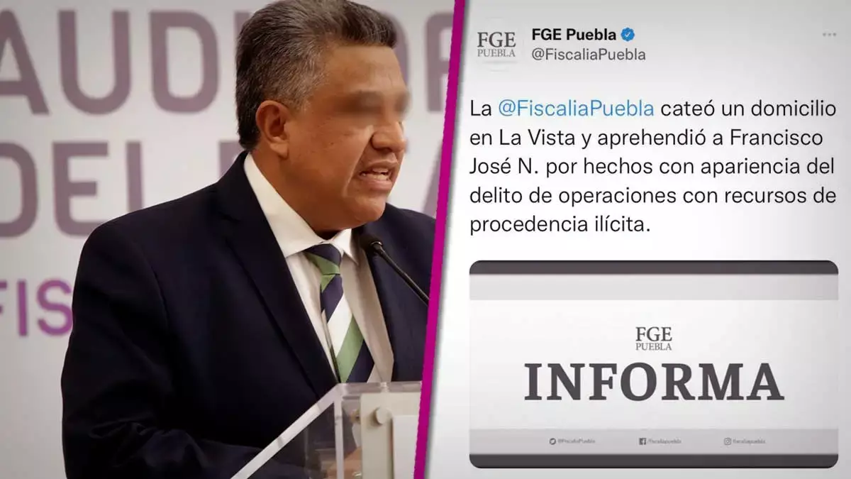 Ex auditor de Puebla detenido por la Fiscalía General del Estado.