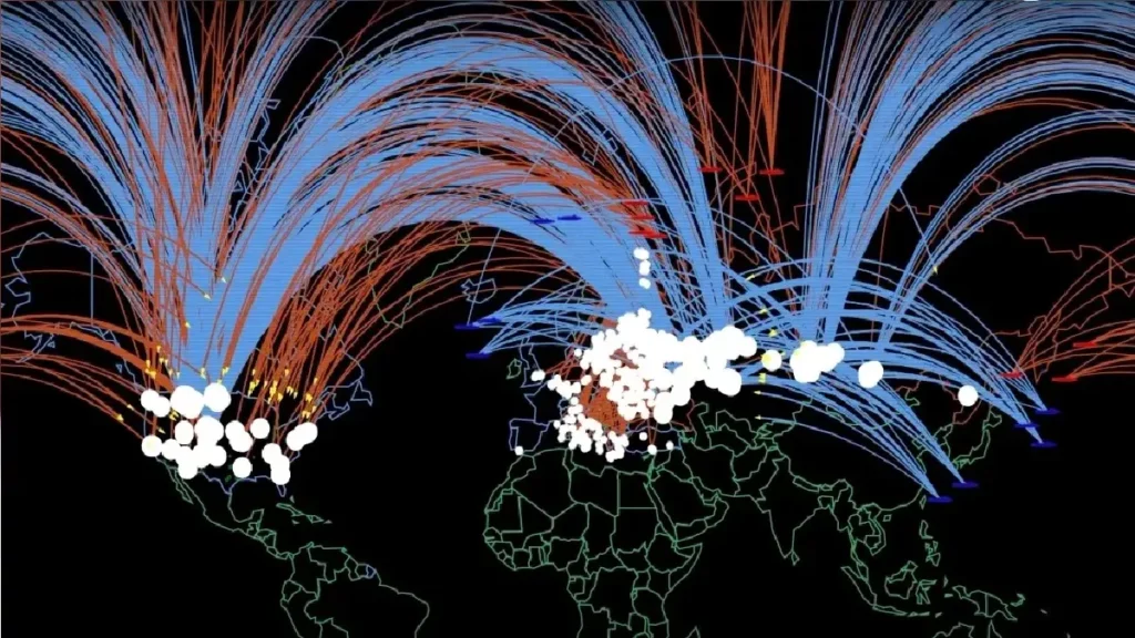 Simulación de una guerra nuclear occidente vs Rusia