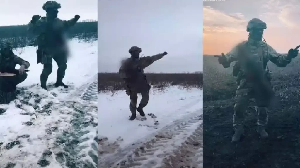 Soldado ucraniano baila para mostrar a sus hijas que está bien