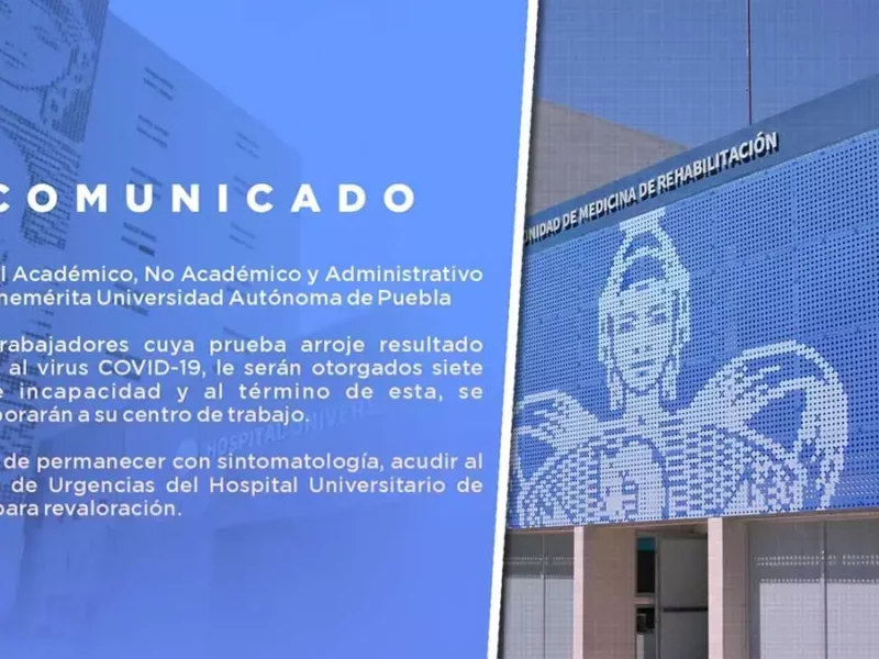 Estos son los días de incapacidad covid que da la BUAP