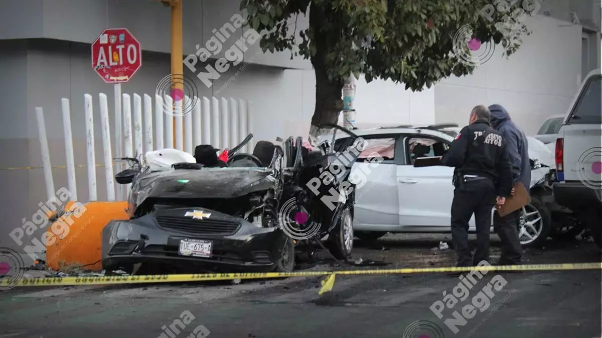 Accidente en la 23 Poniente y 23 Sur.