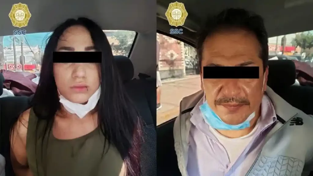 Detienen a pareja de colombianos por asaltar a adultos mayores en CDMX.