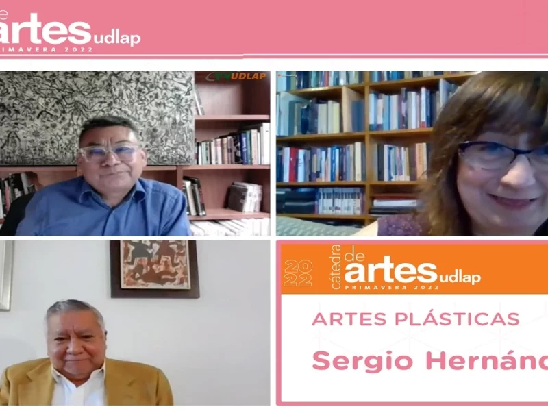Artista Sergio Hernández en conferencia para la UDLAP.