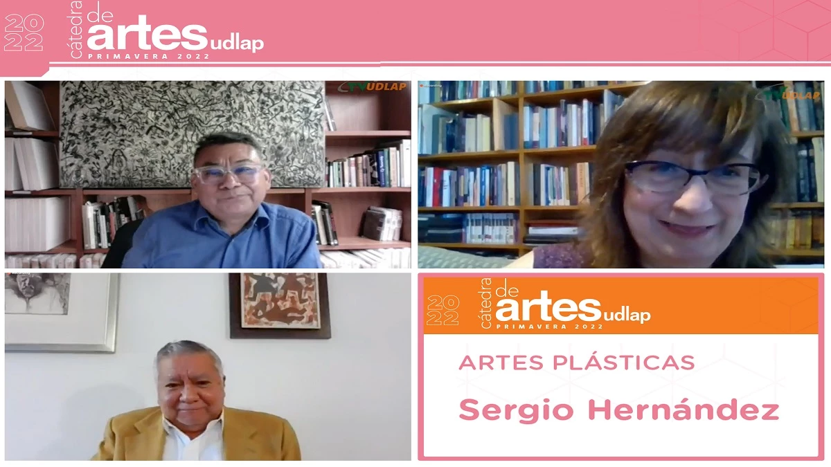 Artista Sergio Hernández en conferencia para la UDLAP.