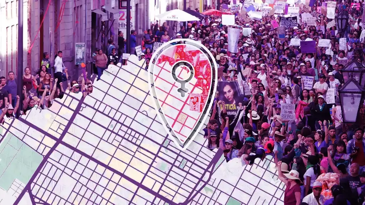 Recorridos de las marchas 8M en Puebla.