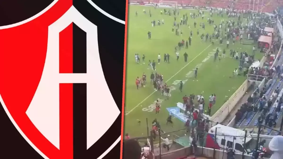 Violencia en el Querétaro vs Atlas.