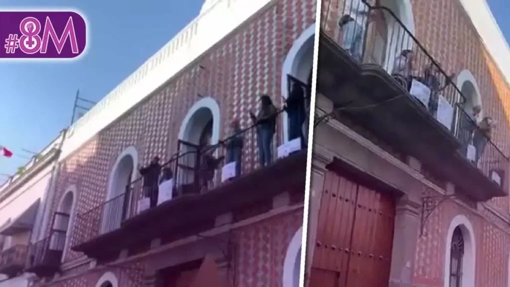 En el edificio del PRI no se metieron en problemas y recibieron a las feministas con la canción Vivir sin miedo