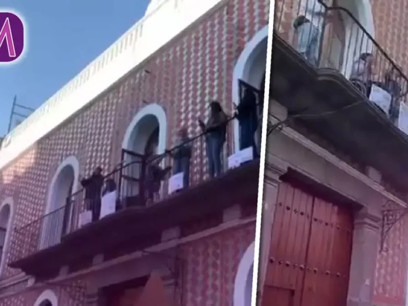 En el edificio del PRI no se metieron en problemas y recibieron a las feministas con la canción Vivir sin miedo