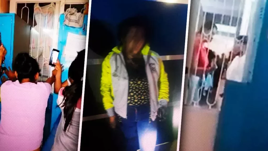 Normalistas Teteles golpean a sus compañeras.