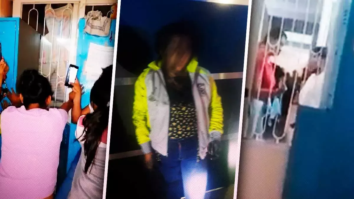Normalistas Teteles golpean a sus compañeras.