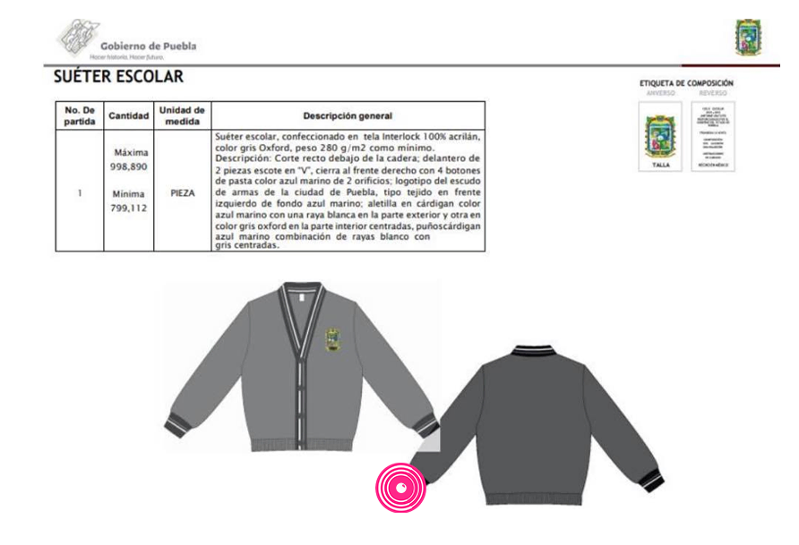 Así serán los uniformes escolares en Puebla para el ciclo 2022-2023