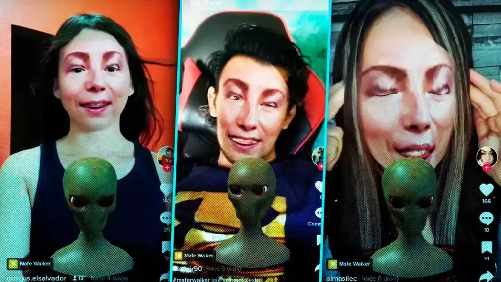 Filtro alienígena de Mafer Walker causa revuelo en Tik Tok