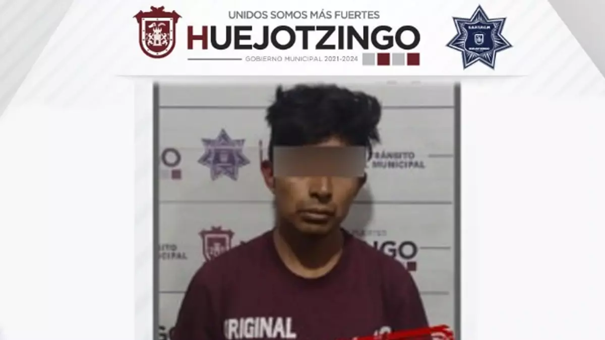 Detenido en Huejotzingo.