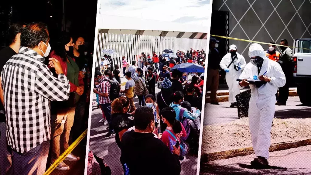 Balacera y largas filas marcaron el primer día de vacunación para menores en Puebla