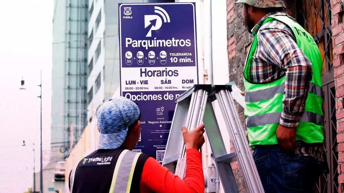 Canaco pide cambios al programa de parquímetros en el Centro Histórico de Puebla.