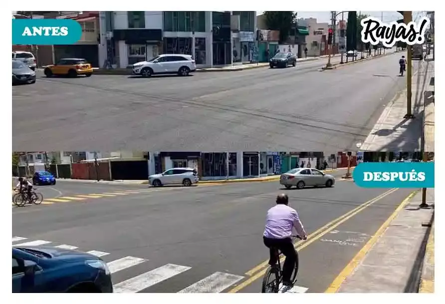 borran ciclovía San Pedro Cholula