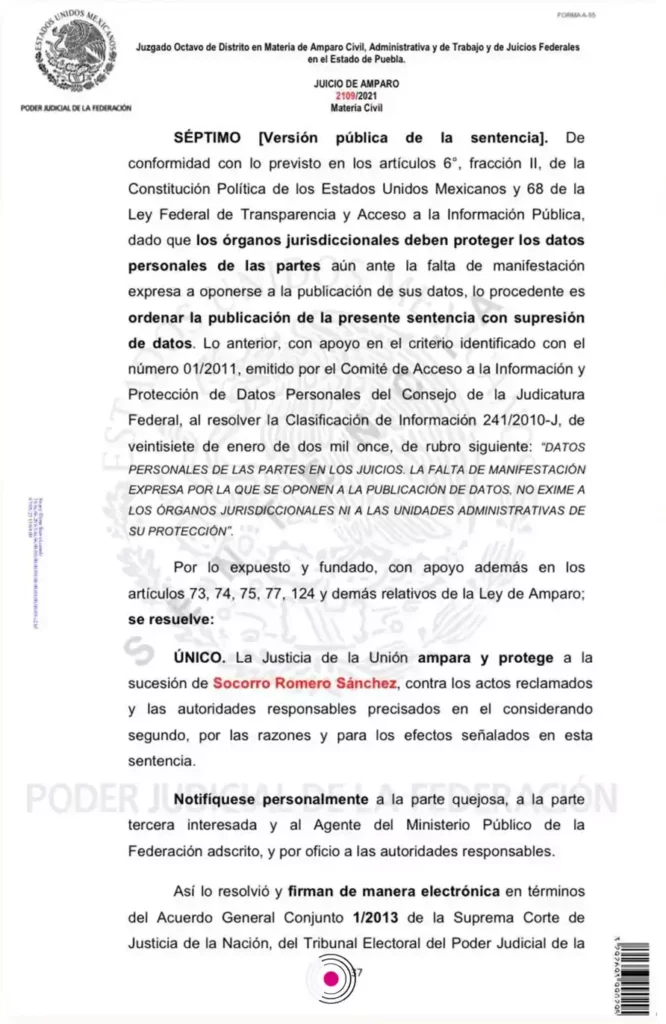 Socorro Romero murió en el año 2009.