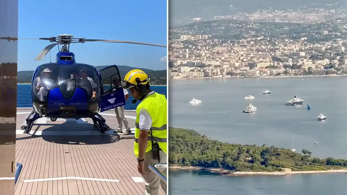 ¡No se vaya a cansar! Ricardo Salinas Pliego va a la tienda en helicóptero.