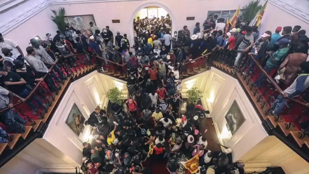 Sri Lanka manifestantes.