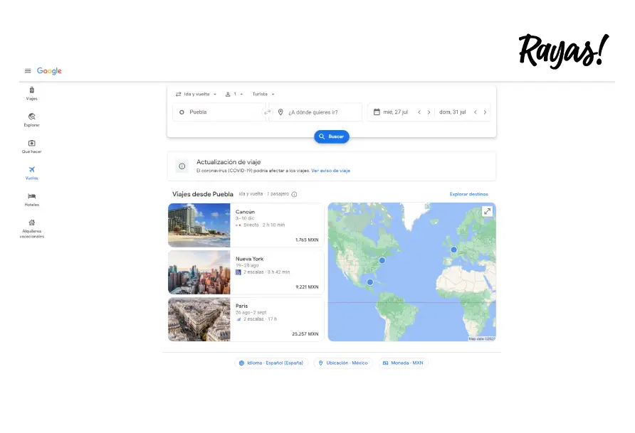 El mejor truco de Google Vuelos para encontrar viajes baratos