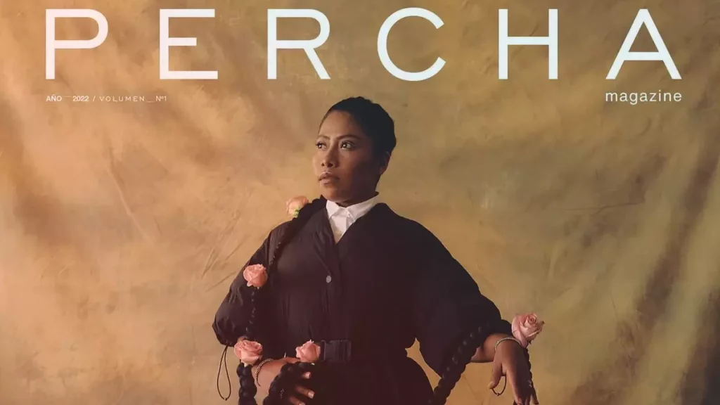 Yalitza Aparicio inspira su look en Frida Kahlo para la revista Percha.