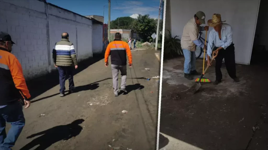 Protección Civil de Huejotzingo atiende zona afectada por desbordamiento del Ajal