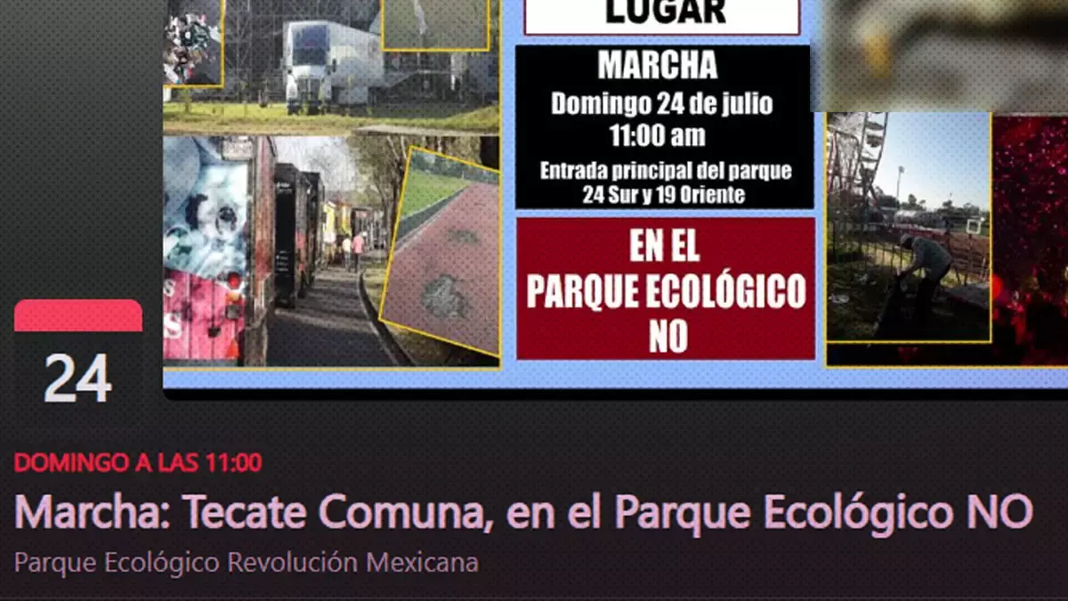 Vecinos del Ecológico convocan a una marcha contra el Tecate Comuna.