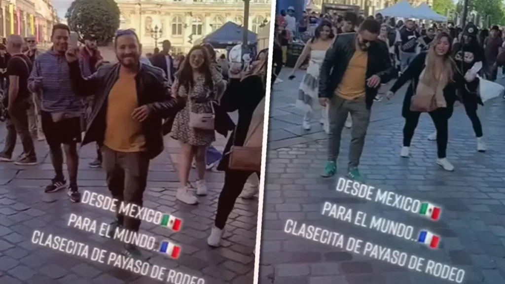 “Cruzando la frontera”… Mexicanos ponen a bailar “Payaso de Rodeo” a franceses.